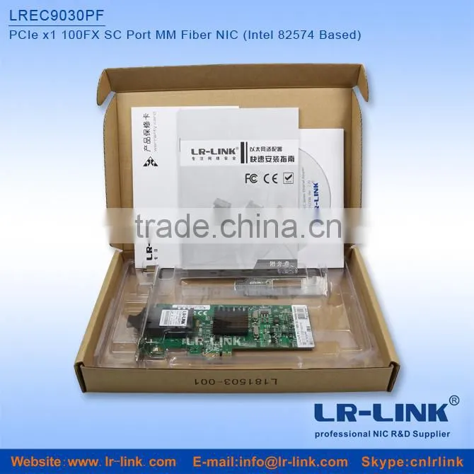 PCIe Intel 82574 Chipset PCI Express x1 100Mbps MM SC Port Fiber Optic Fast Ethernet PXE Types of Boot Room PCIe Lan Card