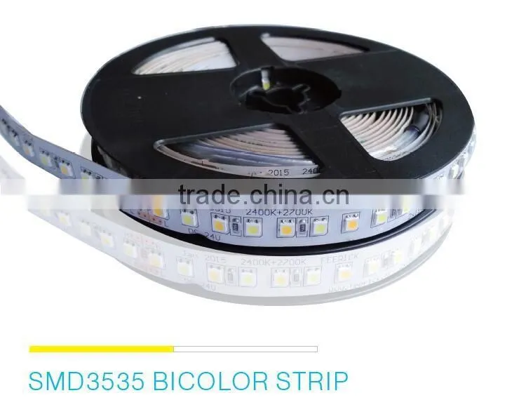 Cool White/ Warm White 15W/M DC24V SMD3535 IP20 60LED/M 1320LM/M Flexible Led Strip light