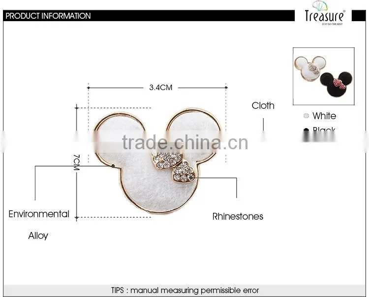 Fashion Treasure custom brooch yiwu new model girls rhinestone custom brooch