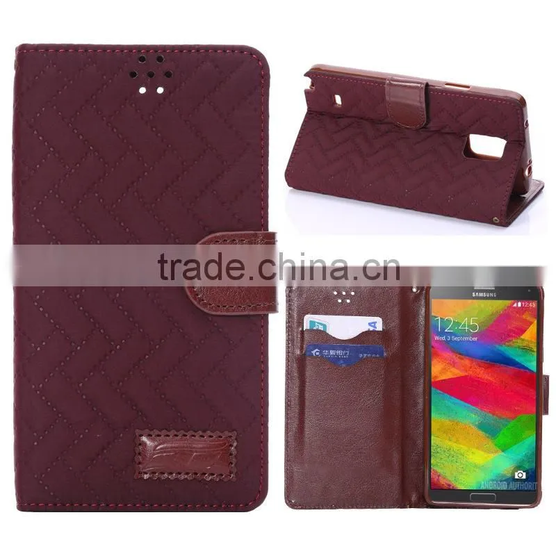 New style leather case cover, For samsung galaxy note 4 flip leather case cover D0158