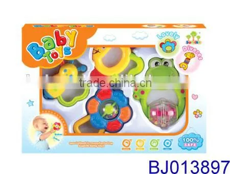 Best Christmas baby toy 3pcs plastic baby teether toy