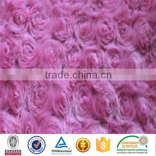 polyester warp knitted strechy pulsh fabric for making toys