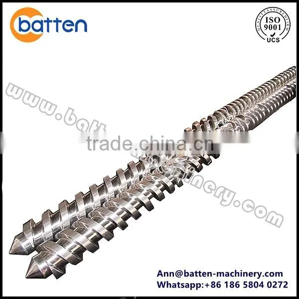 PVC pipe/profile production parallel twin screws plastic extruder machine screw barrel