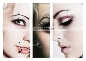 hot sale!fashion colorful labret fake magnetic piercings