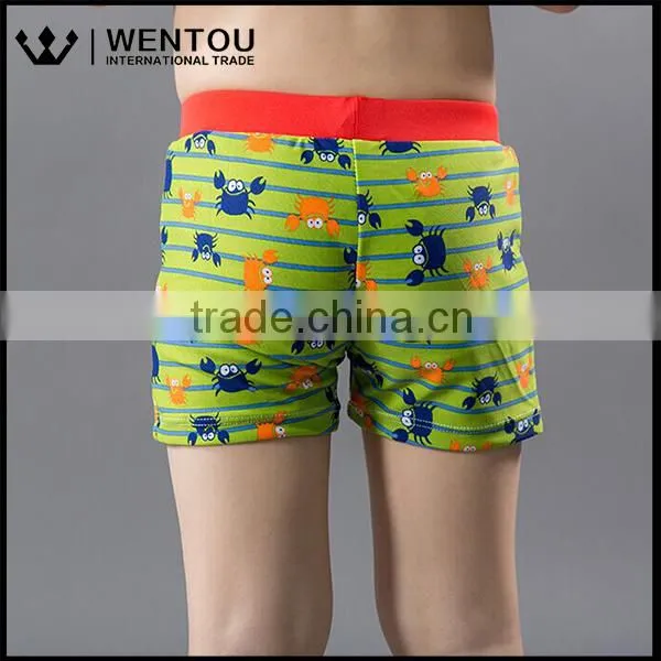 Hot Sale Cheap High Quality Tie Lattice Multicolor Cute Baby Boy Swim Trunks