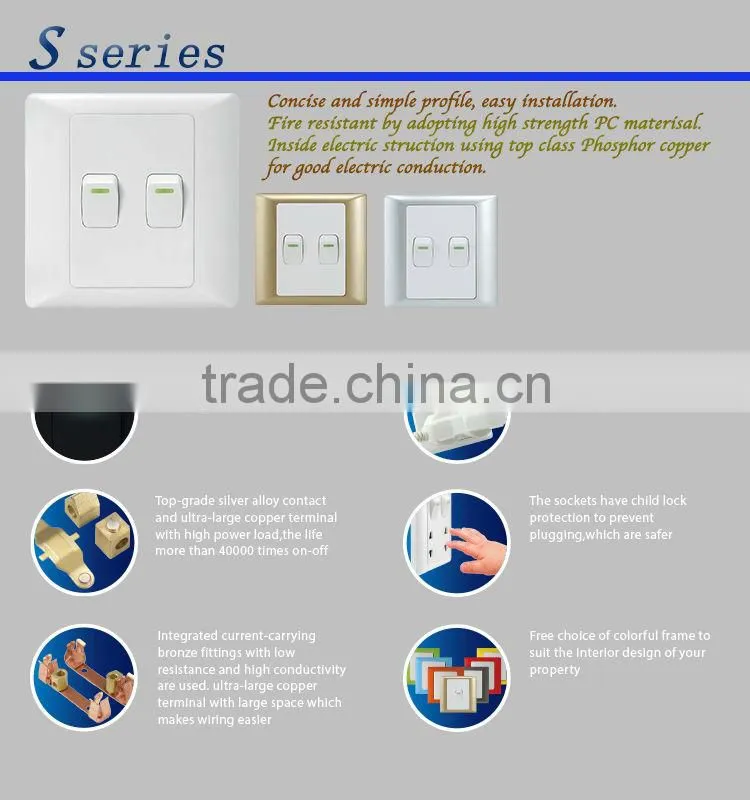 On sales S series 1 gang switched 2 pins plug socket light