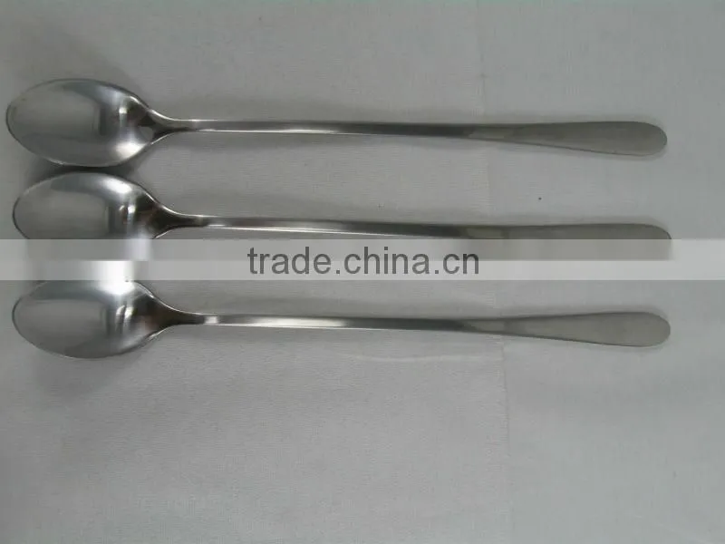 Stainless steel long handle flatware set