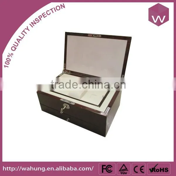 Luxurious Direct Sale Black Wooden Packaging Wine Box Wholesale Price