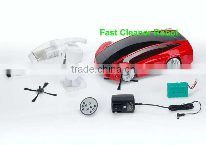 Newest design car style robot vacuum cleaner china and portable handheld vacuum cleaner double use