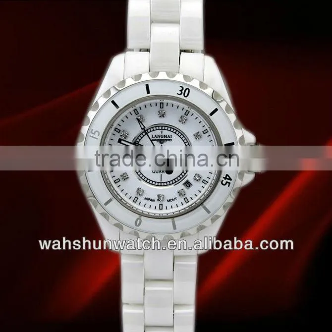 Top quality geneva black ceramic watch bands for men