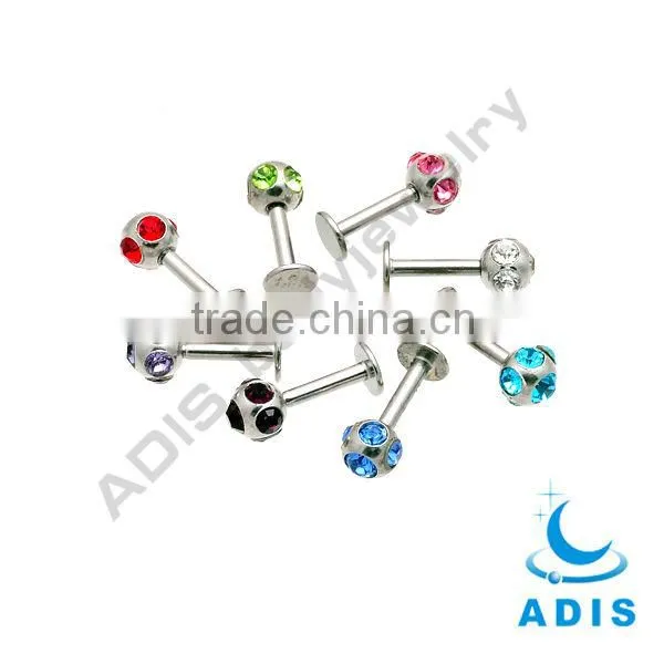 Dongguan Wholesale steel 3mm Multi-Crystal Ball for labret stud