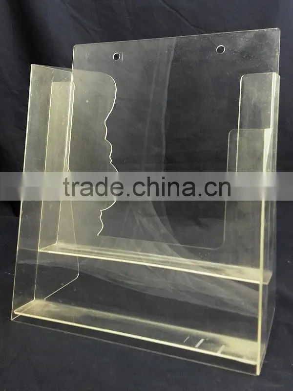 Customized acrylic brochure holder wall mounted
