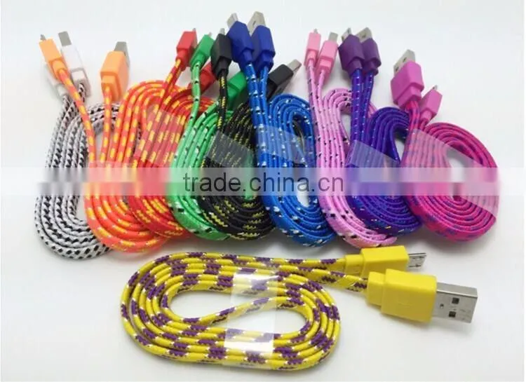 2016 new model nylon braided usb cable