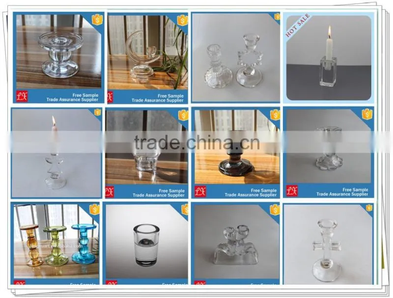 frosted red color lotus flower crystal glass tealight candle holder for wedding decoration