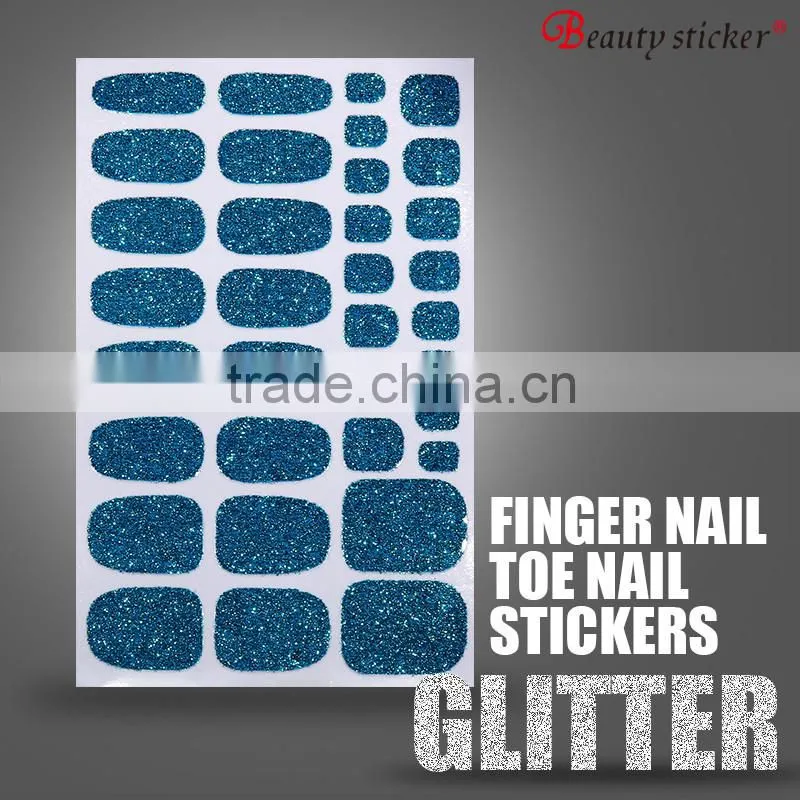 Self-adhesive High Quality Glitter Powder Nail Art Sticker