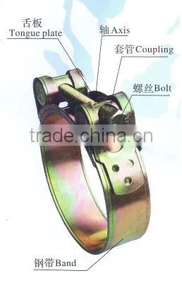 Unitary hose clamp