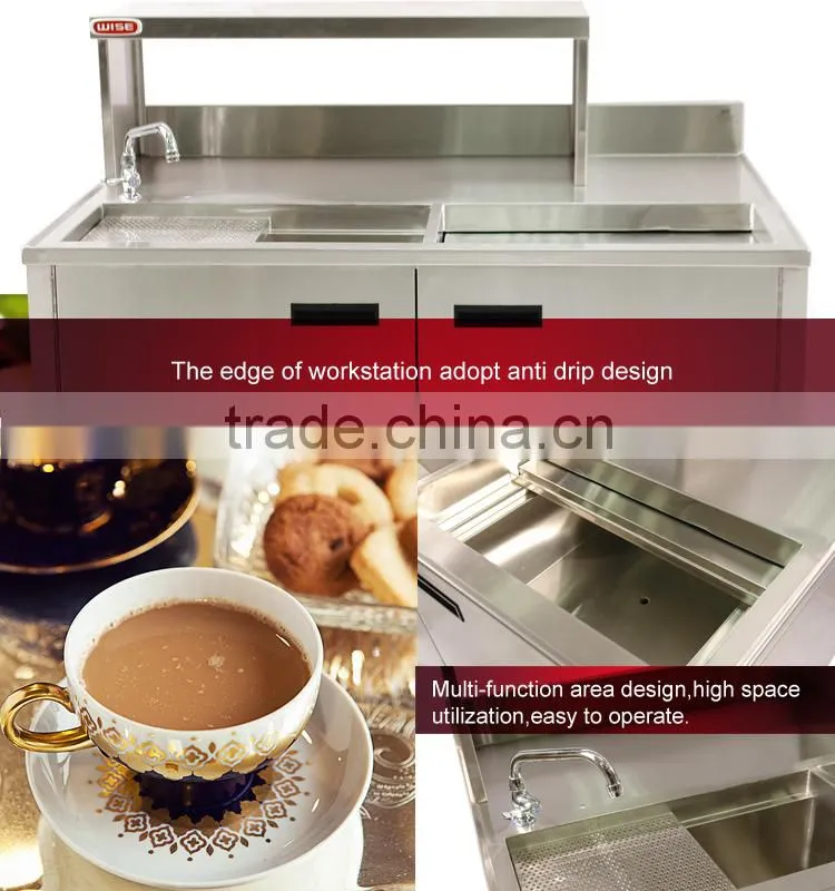 Stainless Steel Bar Counter Hotel and Bar Bartender General Workstation