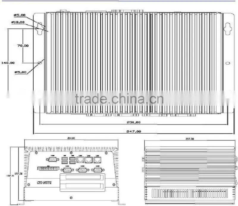 Intel Core i7 i5 P4500 CPU 1*VGA 1*DVI 3*LAN 6*USB 4*COM 2*PCI-Express or 1*PCI +1* PCI-E embedded box pc