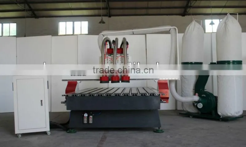 ZK-1325 Air Cylinder ATC CNC Router With 3 Tools Changing 1300*2500*200mm