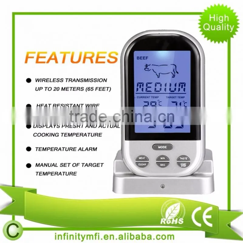 Cooking Thermometer Remote Oven Wireless Food Temperature