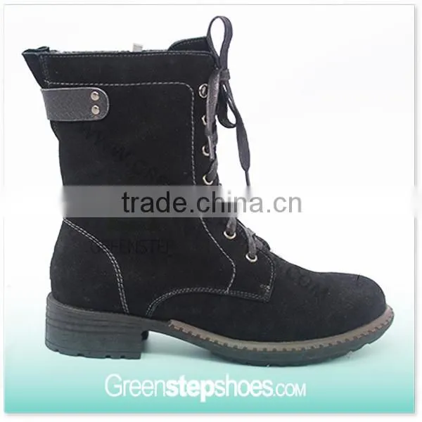 Hot Selling Wine Red Cow Suede Leather Woman Boot, Women Ladies shoes