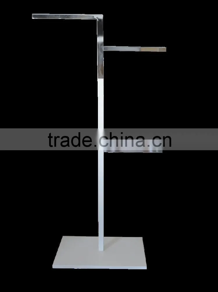 Floor Standing 2 Way Stepped Display Rack for Hanging Items