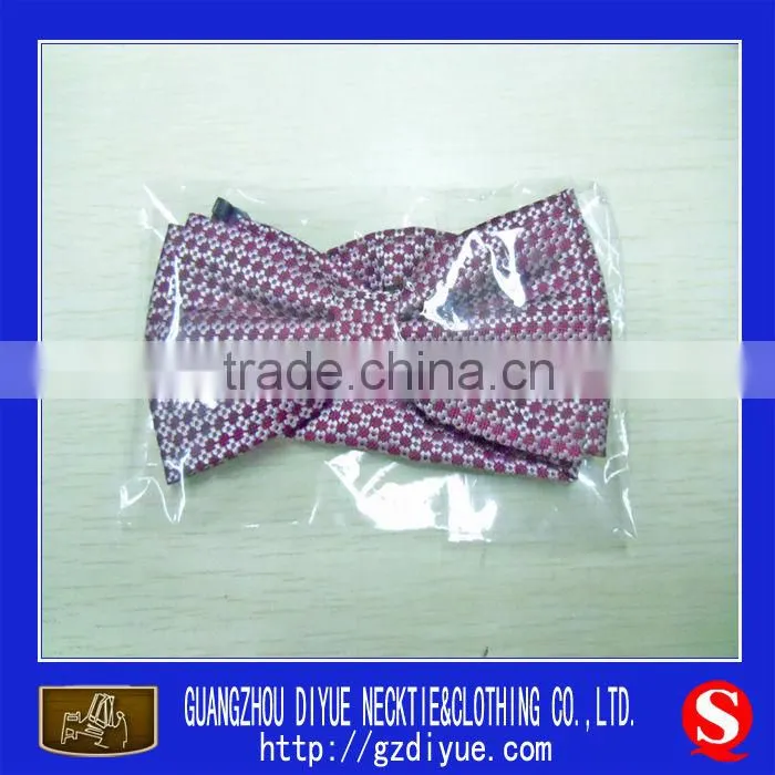 fashionable red silk woven bow ties