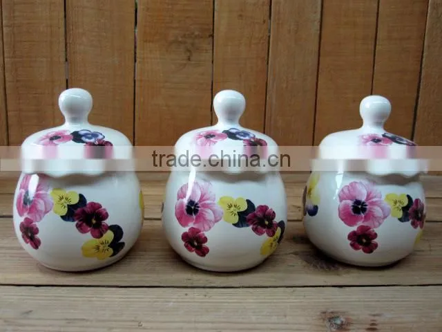 Ceramic Material and Storage Type 3 PCs Food Containers Set