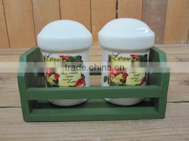 new design rose decal ceramic sugar pot