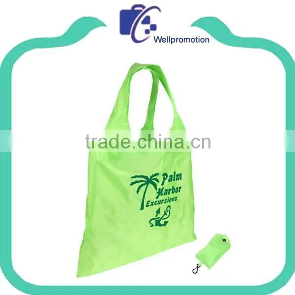 Wholesale lightweight polyester foldable shopping tote bag