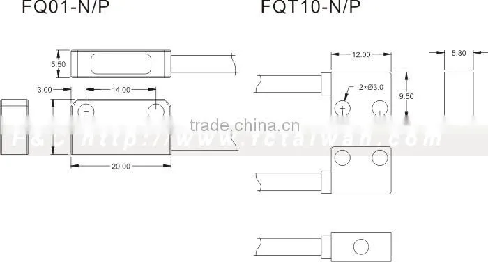 FPJ series photo sensors switches, small rectangle, finger tip size,small infrared sensors