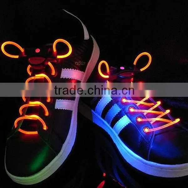 black pattern led electronic shoelace