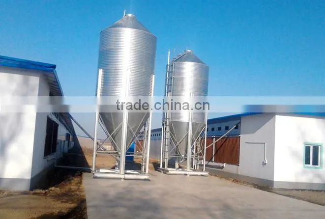 Galvanized feed silo
