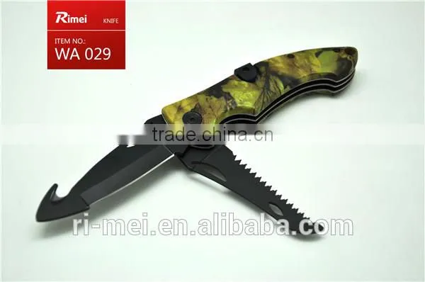 Camping use double blade folding knife hunting knife