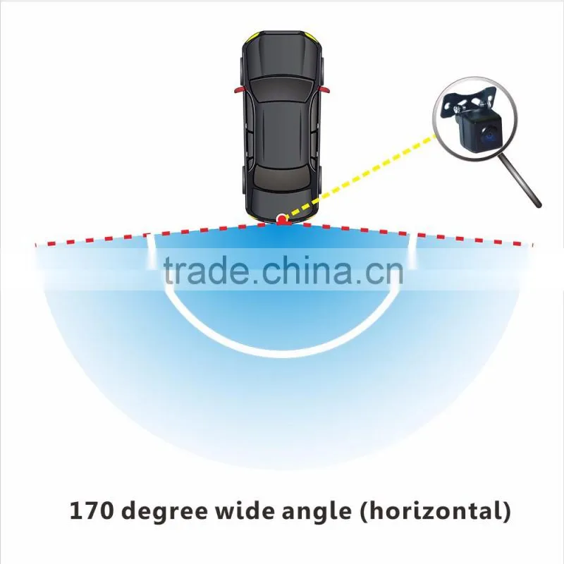 1/3''Color CMOS sensor auto car rearview camera with parking guide line