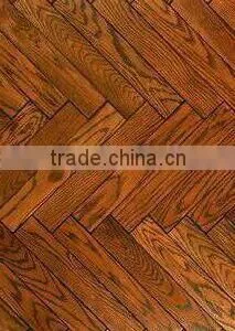 Handsraped Oak Engineered Herringbone Wood Flooring