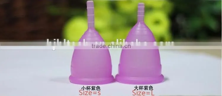 Feminine Hygiene Product Menstrual Cup Medical Silicone in Medical Grade with Small & Large size
