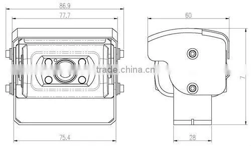 Waterproof truck video camera with autoshutter