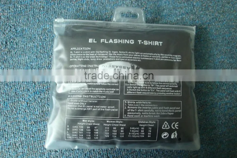 LED Sound Activated Sensor T shirt with 4pcs AAA battery inverter