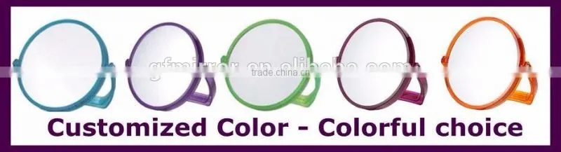 Plastic Colorful Blank Cosmetic Mirror