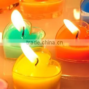Colorful heart tealight candles