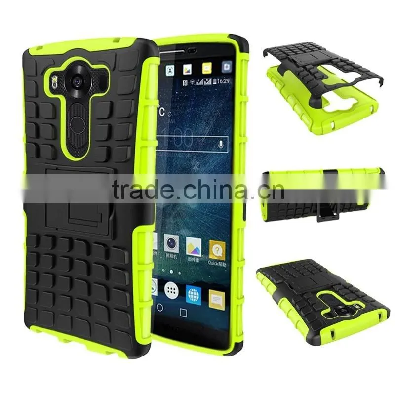 cheap goods from china For LG V10 G4 Pro PC + TPU Shockproof Hard Hybrid Rubberized Kickstand Case, case for lg v10 g4 pro
