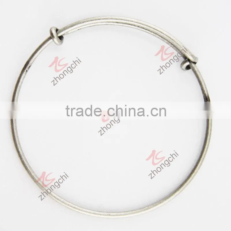 Alloy metal adjustable custom logo charms bracelet