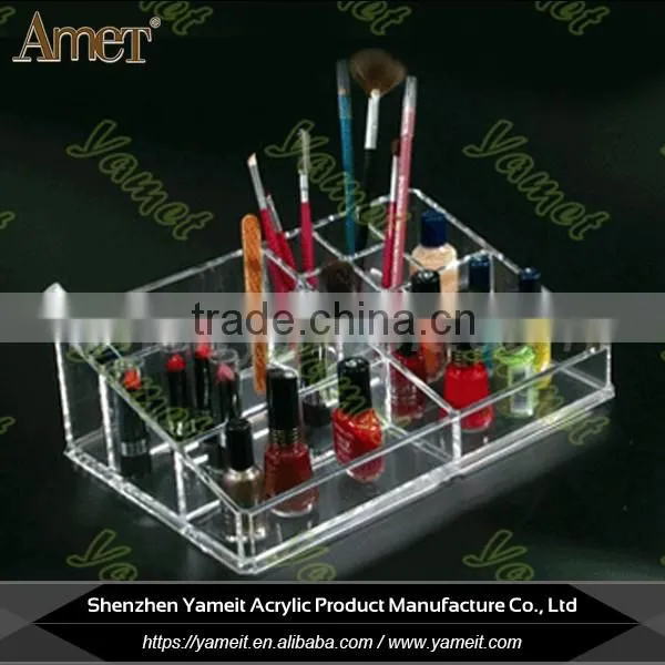Screen printing logo clean acrylic cosmetic display manufacturer