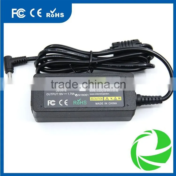 high quality Computer adapter 19V 1.75A ac wall charger for asus x205t x205ta 19v1.75a table PC/PPC/table computer/flat computer