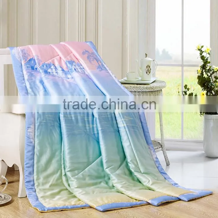 China factory wholesale 100% handmade silk quilt, kantha comforter/silk fitted quilt cover