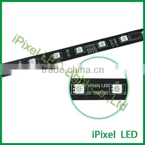 DMX led strip with 5050 LED chip,addressable rgb led strip,waterproof black strip light