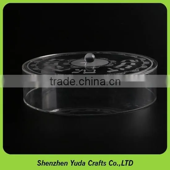 Promotional high quality plexiglass display case acryl dustproof round box