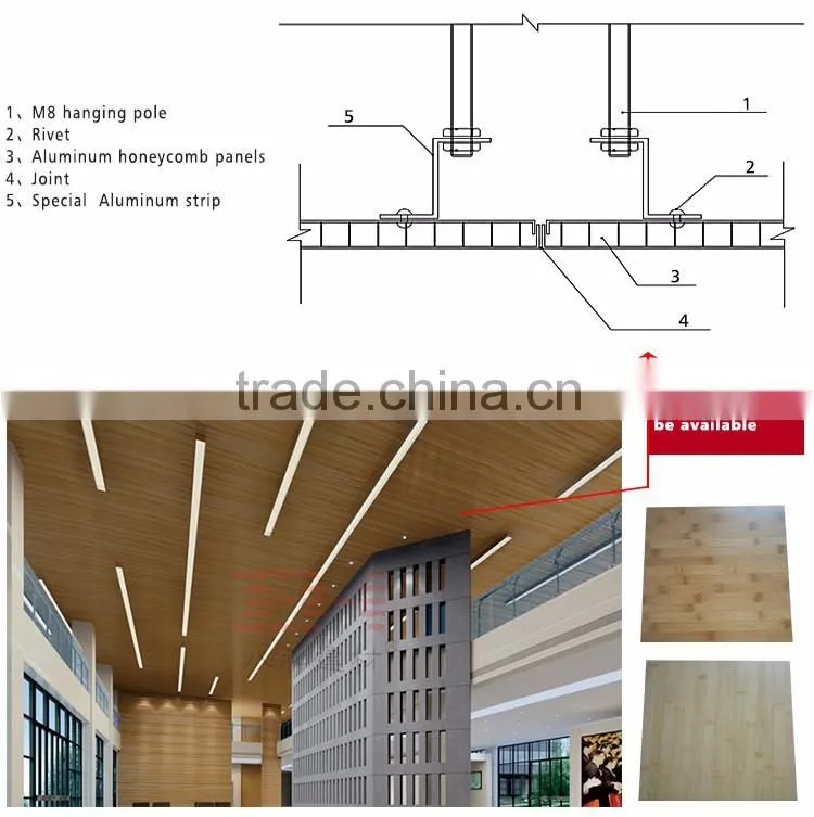 New design aluminum honeycomb composite panel lightweight fireproof material