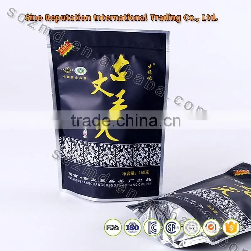 plastic stand up pouch for tea for wholesale packaging bags